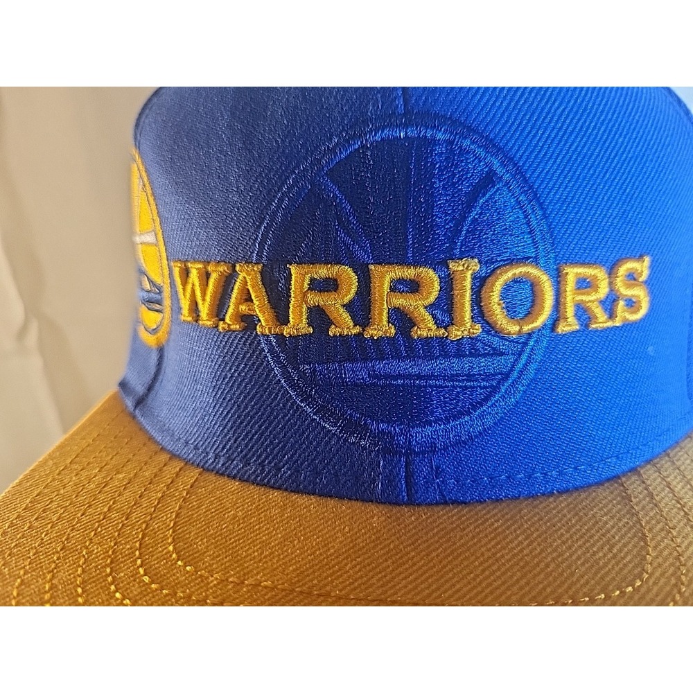 ADIDAS NBA Golden State Warriors Adjustable Snap-back Blue & Gold Cap Hat